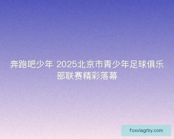奔跑吧少年 2025北京市青少年足球俱乐部联赛精彩落幕